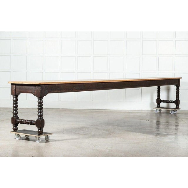 English Pine Convent Refectory Table, 1890 For Sale - Image 16 of 18
