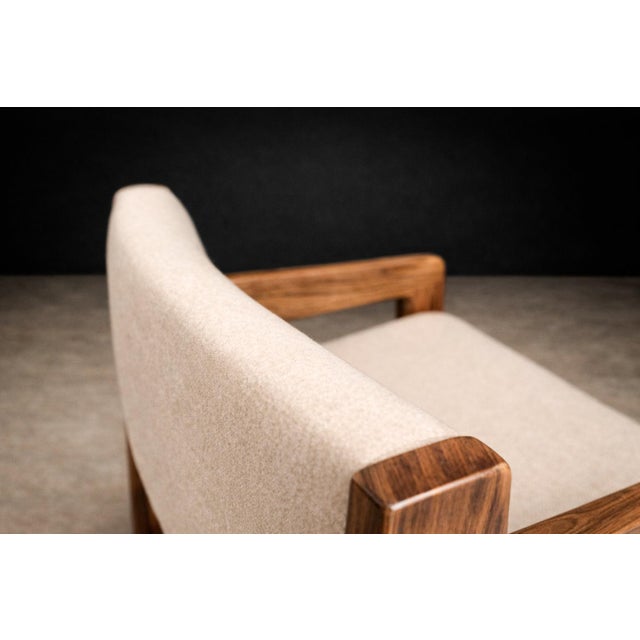 Brazilian Modern Armchair in Caviuna wood & Wool, Jorge Zalszupin, 1960s - 608A For Sale - Image 10 of 16
