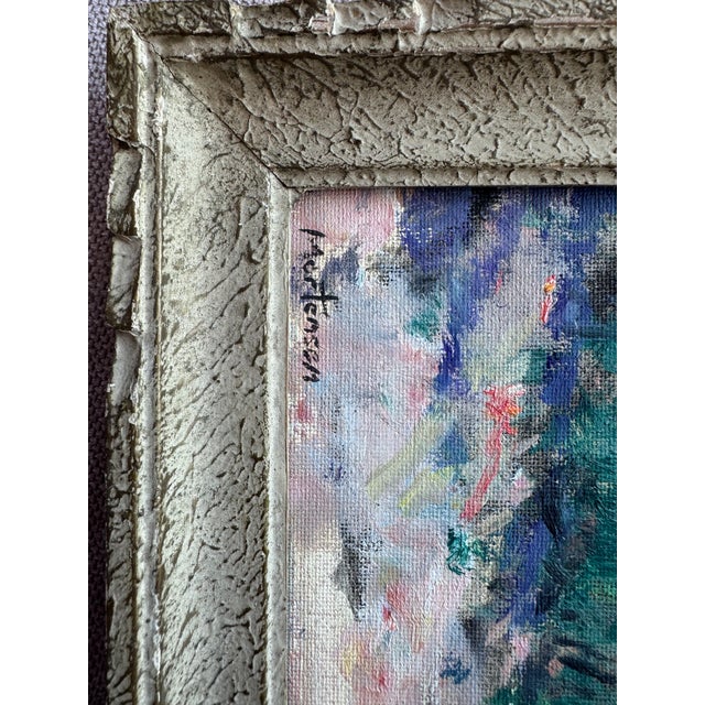 Wood Contemporary Post-Impressionist Oil Waterscape Painting, Framed For Sale - Image 7 of 10