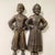 Vintage Pair of Cast Iron Andirons of a Colonial Dutch Boy & Girl Figurines For Sale - Image 12 of 12
