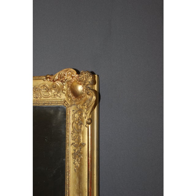 Antique Mirror in Gilded Stucco, 1800s For Sale - Image 10 of 14