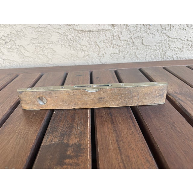Antique Spirit Level Boat Shaped Double Vial John Rabone & Sons Birmingham No 1626 For Sale - Image 4 of 6