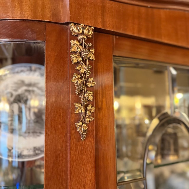 Louis XVI Antique Commode Ormolu Carrara Marble Display Cabinet Vitrine Buffet For Sale - Image 13 of 18