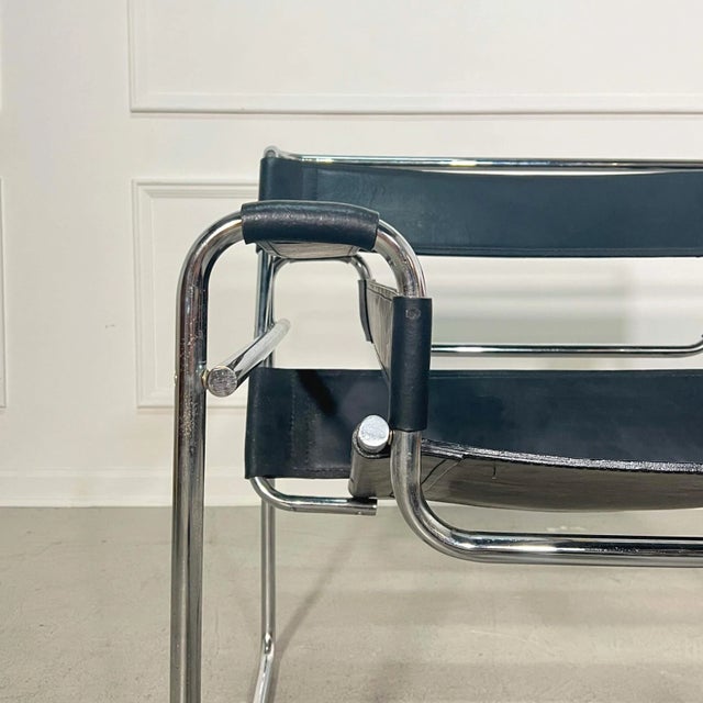 Designed in 1926 by Marcel Breuer, who was inspired by the curved handlebars of his beloved bicycle. The Wassily Chair is...