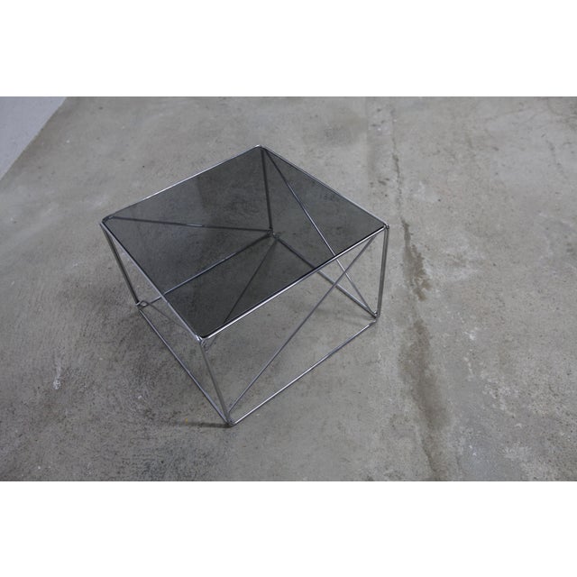 Isocèle Collection Coffee Table with Smoked Glass Top from Max Sauze, 1970 For Sale - Image 12 of 13