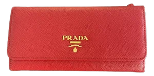 Late 20th Century Prada Flap Front Saffiano Leather Wallet