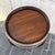 Occasional round wooden "barrel" table with soft lines. It was constructed from parts of a wooden wine barrel. The edges...