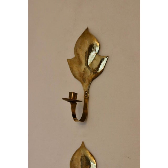 Mid-Century Modern Swedish Brass Sconces, Set of 2 For Sale - Image 11 of 15