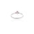 Metal Modern Pear Ruby Diamond Three Stone Promise Ring in 14k White Gold For Sale - Image 7 of 14