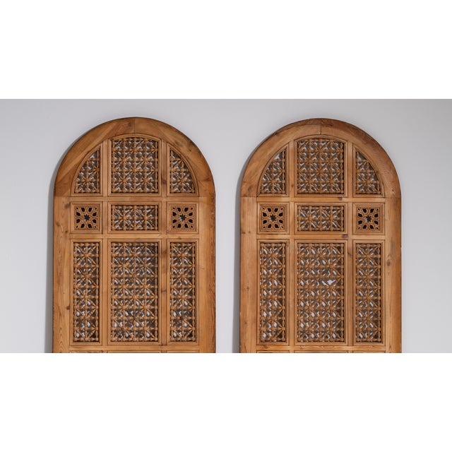Early 20th Century Egypt Egyptian Revival Brown Wood Door For Sale In Greensboro - Image 6 of 12