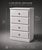 Contemporary Late 20th Century Solid Pine 4-Drawer Dresser in Our Signature Coastal Breeze Finish For Sale - Image 3 of 6