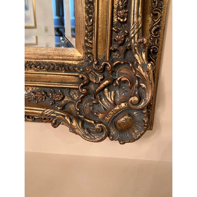 Large Vintage Gold Mirror | Chairish