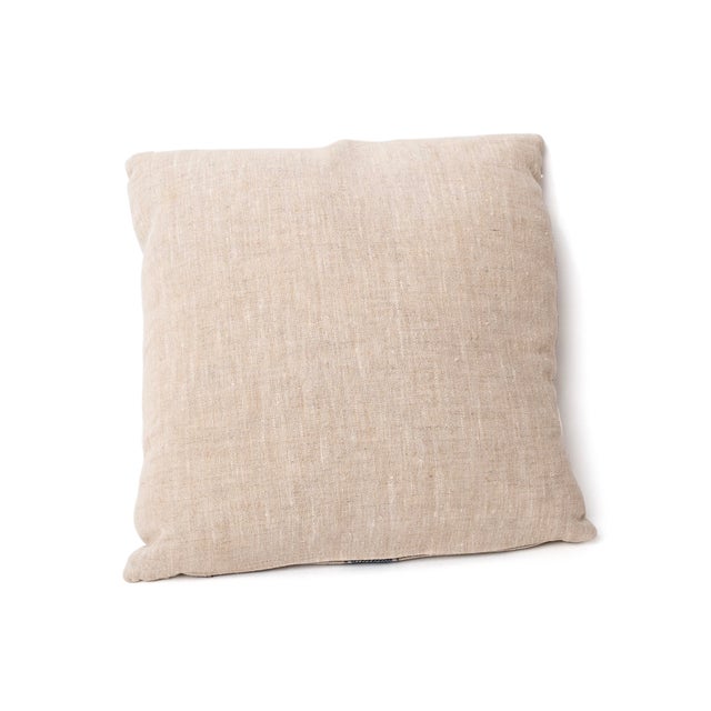 Linen Pair of Antique European Linen Grain Sack Pillows For Sale - Image 8 of 12