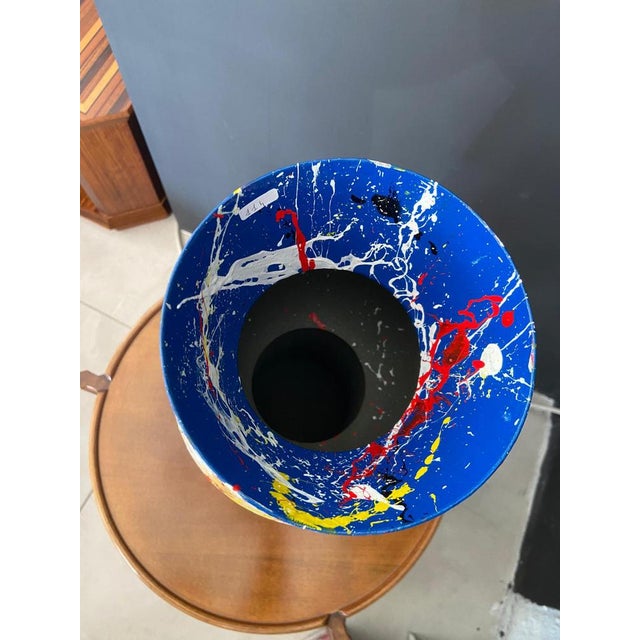 Metal Metal Vase by Silvio Formichetti, 2000s For Sale - Image 7 of 10