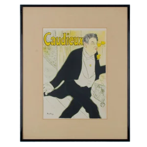 1950s Art Nouveau Lithograph of Caudieux by Toulouse-Lautrec