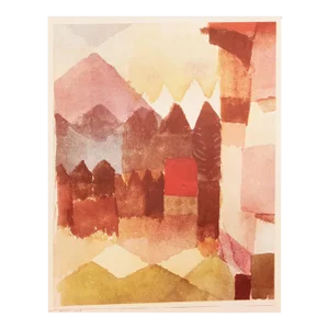 1989 After Paul Klee "Blowing Wind in Marc's Garden", Full-Color Print From France