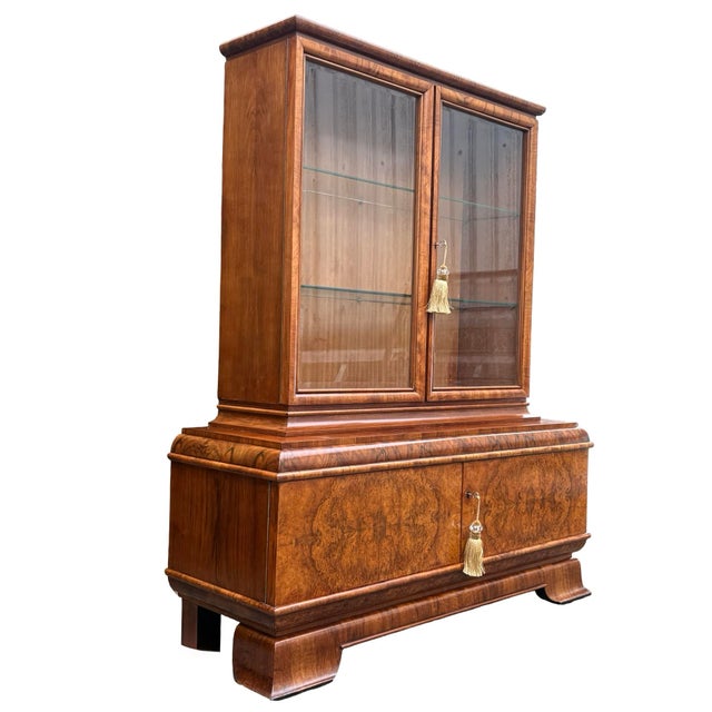 Art Deco Glazed Bookcase, 1930s For Sale - Image 3 of 16