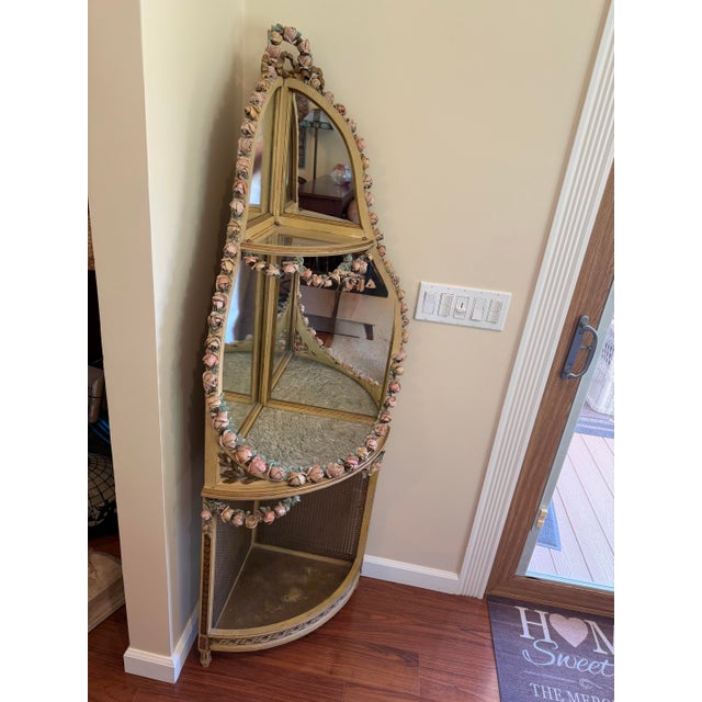 Vintage Hollywood Regency Corner Etagere For Sale - Image 4 of 17
