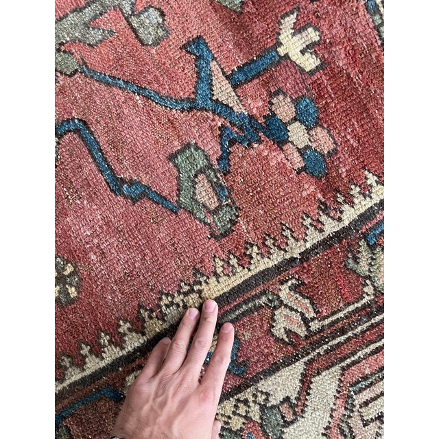 C. 1880's ANCIENT ANTIQUE SERAPI Narrow GEM Rug 8.10 x 15.1 For Sale - Image 16 of 16