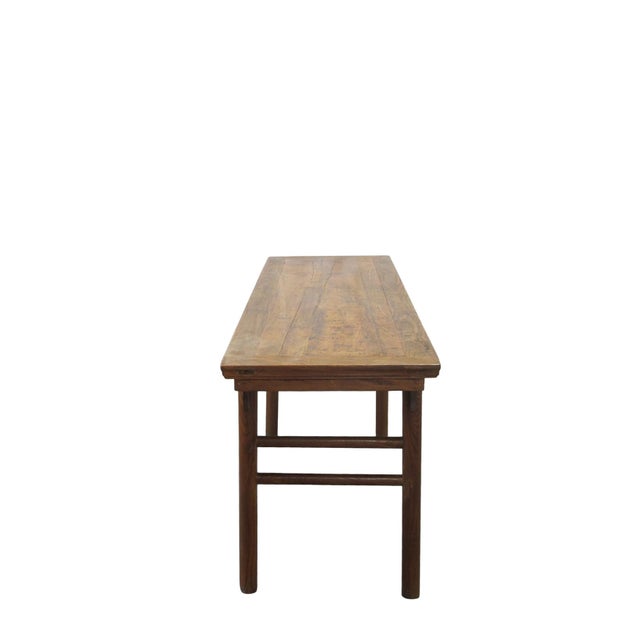 Early 19th Century Antique Ming-Style Solid Wood Console Table For Sale - Image 5 of 7