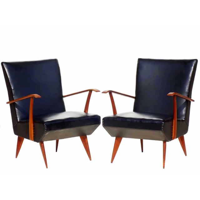 Wood Set of Armchairs by Giulia Veronesi, 1950s For Sale - Image 7 of 7