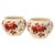 Large Antique Flower Pots Cachepots with Floral Decor, Set of 2 For Sale - Image 10 of 18