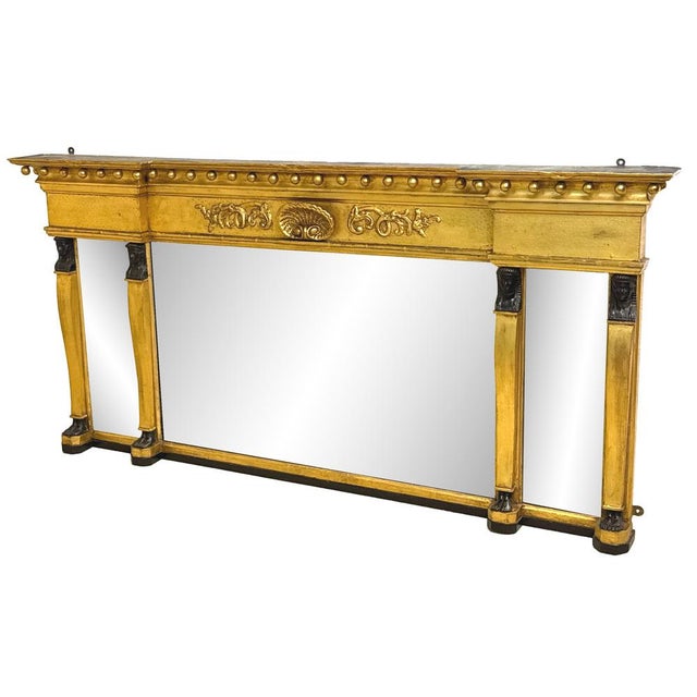 Regency Giltwood & Gesso Overmantle Mirror, 1820s For Sale - Image 13 of 13