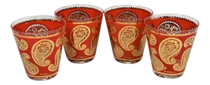 Vintage Culver Paisley Glasses