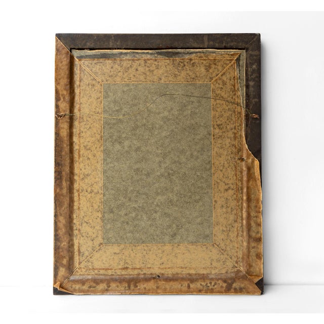 Brown Early Naive School Madonna and Child, Original Antique Oil Painting, 18th Century, Framed For Sale - Image 8 of 8