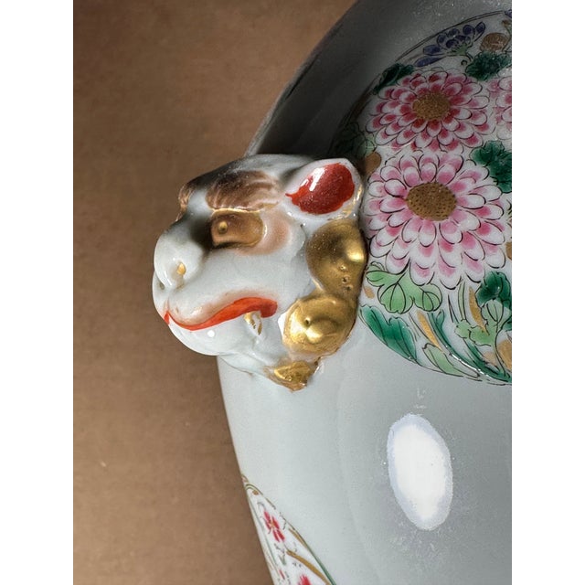 Antique Japanese Arita Hand Painted Porcelain Vase Baluster Lamp. For Sale - Image 9 of 17