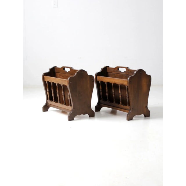 Vintage Lodge Style Magazine Racks Pair For Sale - Image 12 of 13