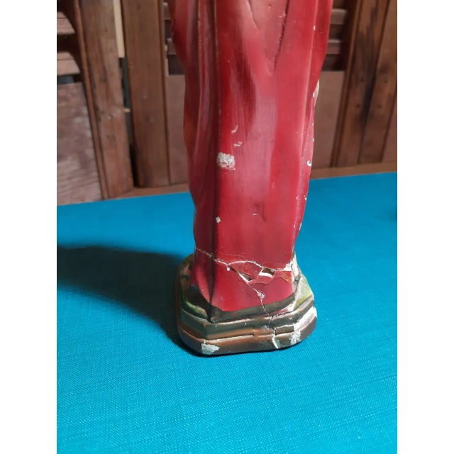 Vintage Religions IconEarly 2oth Century Italian Jesus Chalkware Figurine. This early 1900s figurines has some prior...