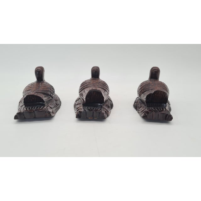 1960s Carved Wooden Containers Shaped Like Birds, 1960s, Set of 3 For Sale - Image 5 of 13