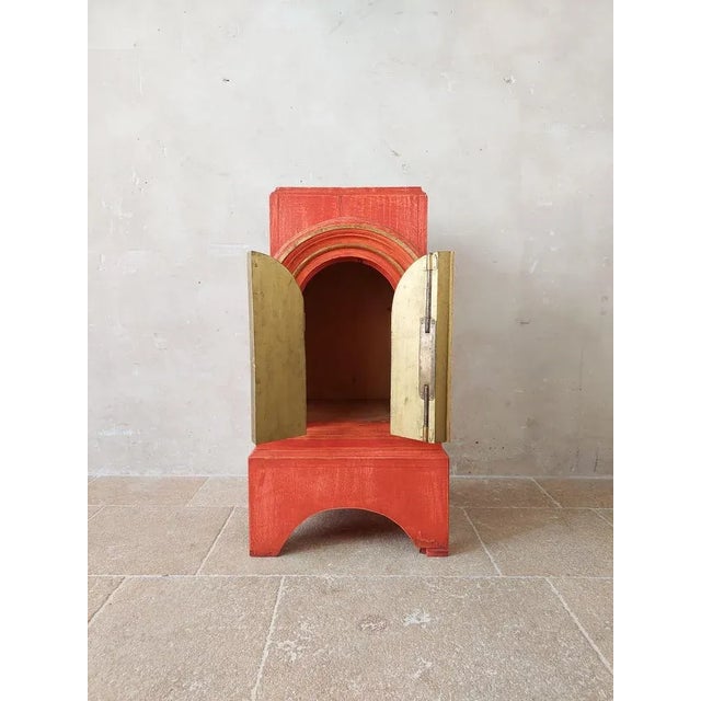 Wood Vinage Pink Table Altar For Sale - Image 7 of 9