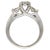 10KW Three Stone Princess Diamond(0.84) Ring, size 5.25 For Sale - Image 4 of 5
