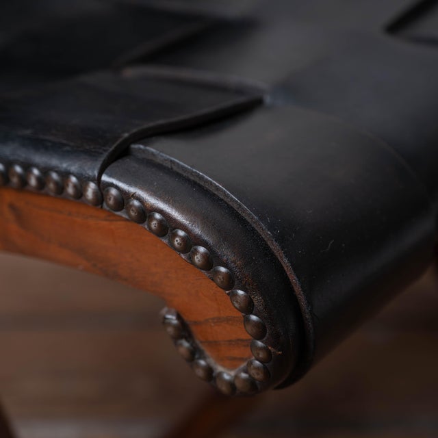 Pierre Lottier Leather Lounge Chair, 1960s For Sale - Image 10 of 18