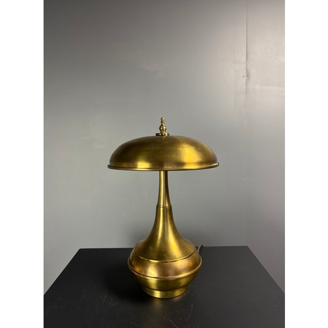 Mid-Century Modern Italian Brass Dome Mushroom Table Lamp, 1960s For Sale - Image 17 of 18