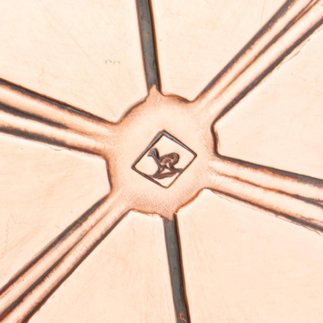 Art Nouveau Copper Platter Tray With Floral Design, 1910 For Sale - Image 10 of 10