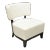 Modern Decorator White Vinyl Barrel Back Club Lounge Slipper Chair For Sale