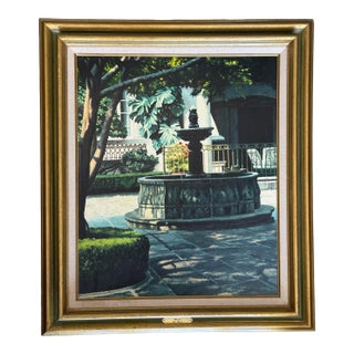 Late 20th Century Original Oil Painting, ‘Siesta’ by Stan Eckman (American, 1913-1998) For Sale