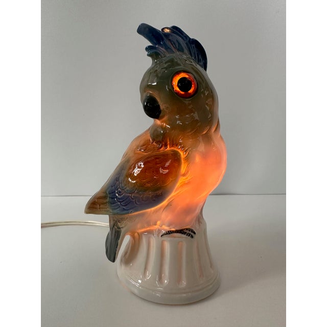 Art Deco Perfume Parrot Lamp, 1920s For Sale - Image 4 of 11
