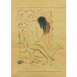 Gino Bonichi, Nude Love, 1924, Ink Drawing, Framed For Sale