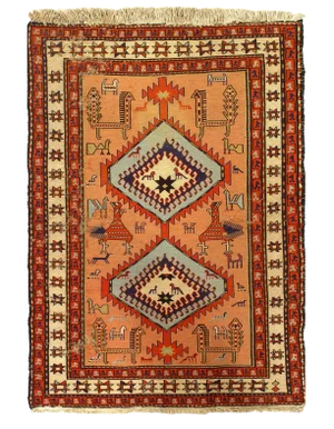 Pasargad Vintage Persian Soumak Rug - 4′ × 6′