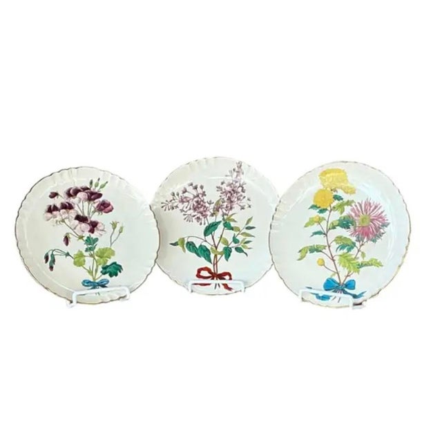 Late 19th Century Minton Botanical Flower Spray Plates For Sale - Image 5 of 13
