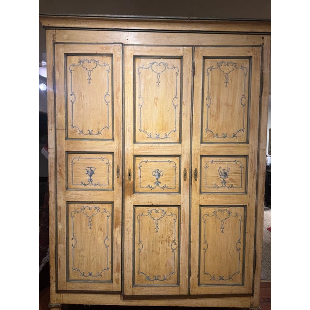 Early 19th Century Italian Neoclassic Painted Armoire For Sale - Image 17 of 17
