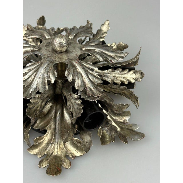 Florentine Wall or Ceiling Lamp in Metal from Banci Firenze, 1960s-1970s For Sale - Image 4 of 18