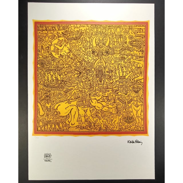 After Keith Haring, Composition, Limited Edition Lithograph, 1990s For Sale - Image 8 of 8