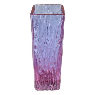 Vintage Textured Murano Glass Tronchi Vase, Italy, 1970s For Sale