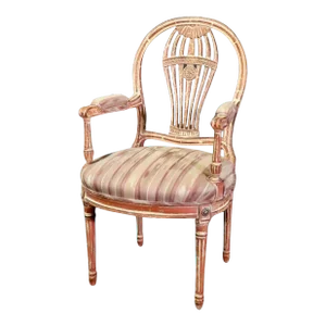 Shabby Distressted Multicolored Maison Jansen Style Armchair