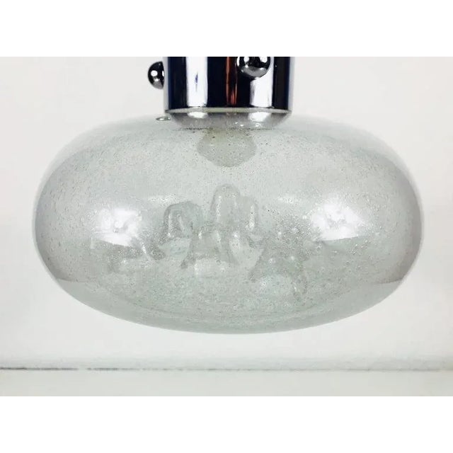 Transparent Italian Midcentury Murano Glass Pendant Light, 1960s, Italy For Sale - Image 8 of 9